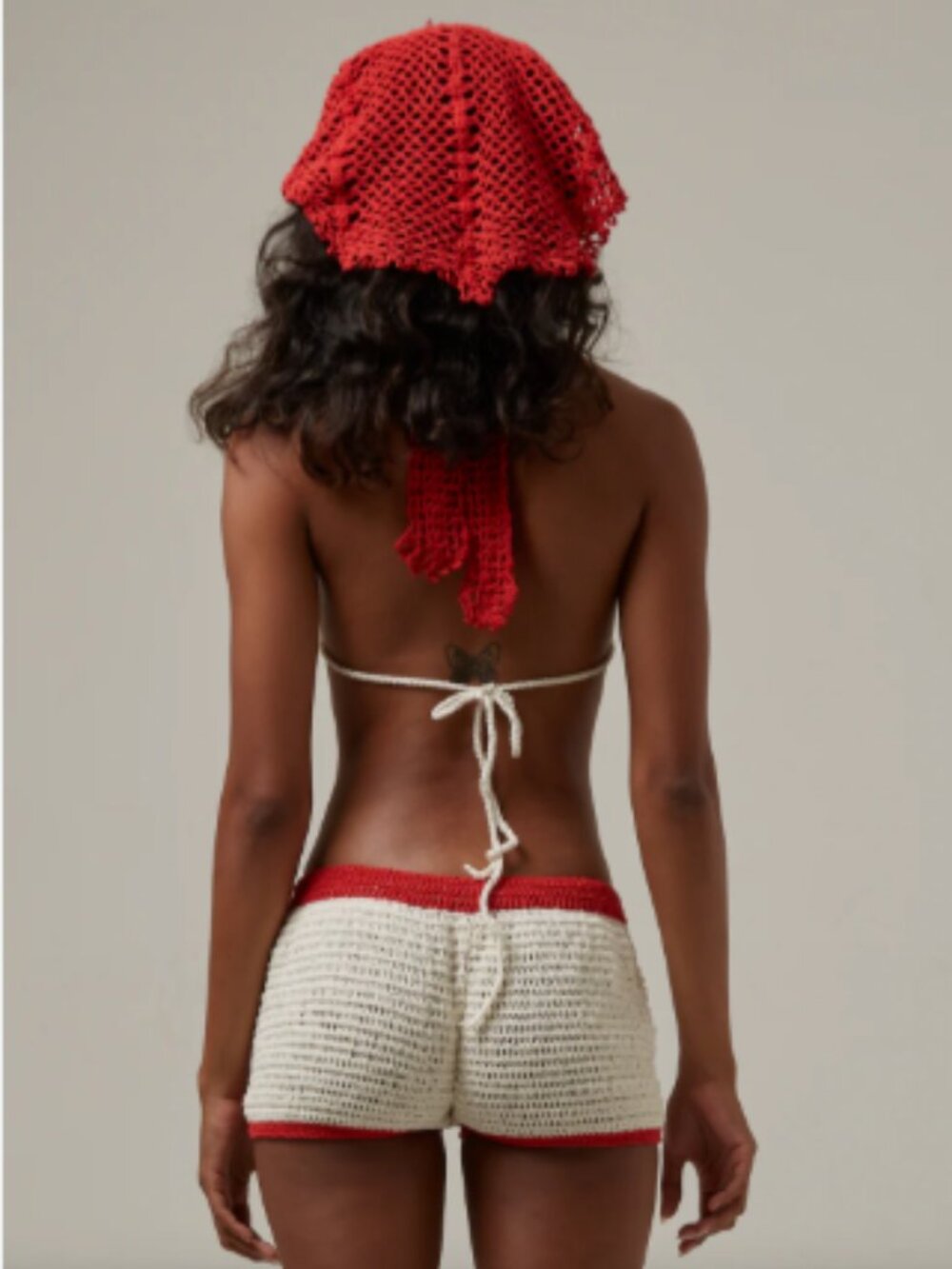 Free People Akoia Swim Cuba Crochet Top & Shorts Cheeky Bikini Set Size L - NEW - Picture 2 of 16